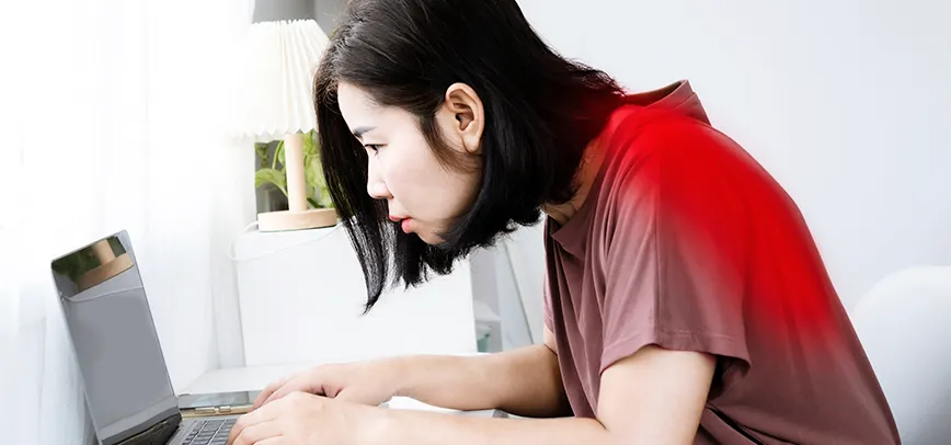 猫背のイメージ